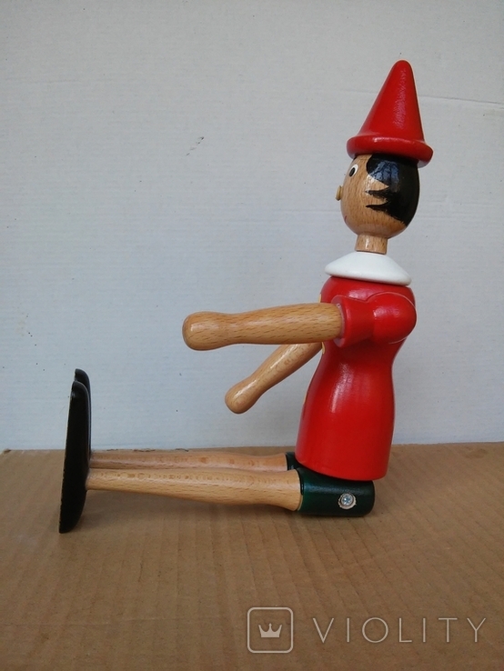 Пинокіо.Шарнірна дерев"яна іграшка.Італія, фото №10