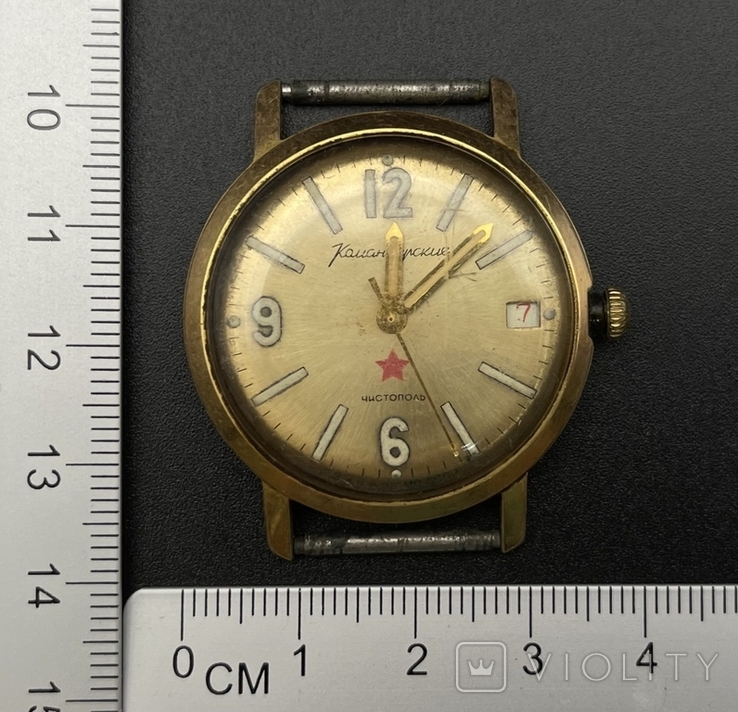Командирские позолоченные часы, фото №2