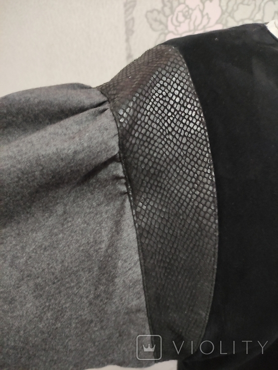 Munics Італія брендова вінтажна куртка косуха шкіра текстиль, фото №5