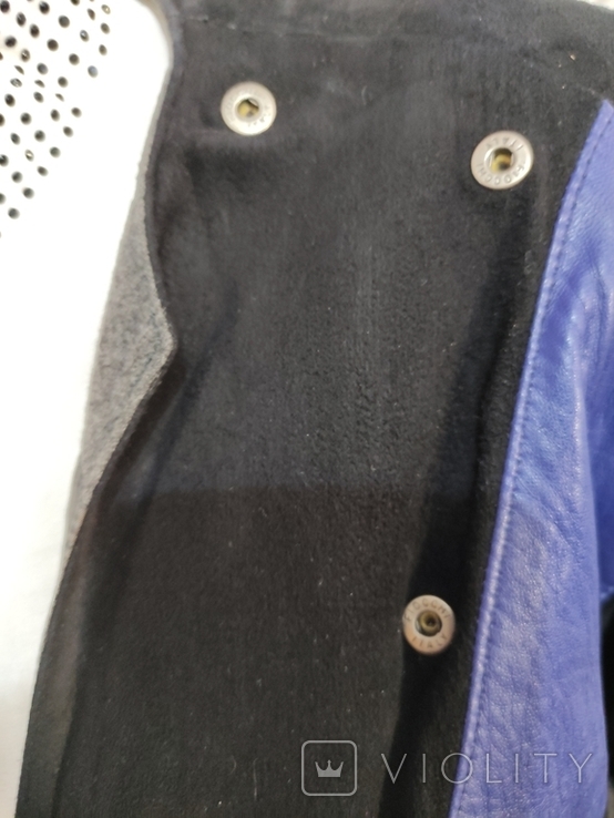 Munics Італія брендова вінтажна куртка косуха шкіра текстиль, фото №10