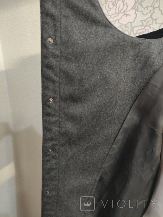 Munics Італія брендова вінтажна куртка косуха шкіра текстиль, фото №12