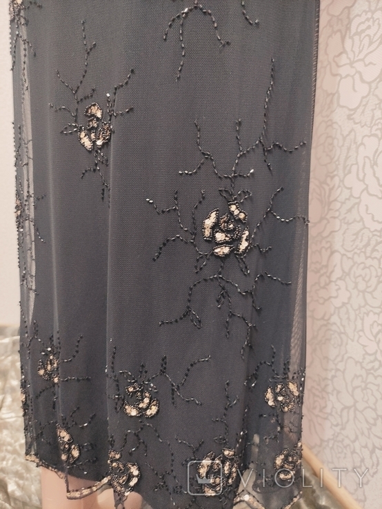 Вечірнє плаття сукня максі бісер паєтки стеклярусу, фото №12