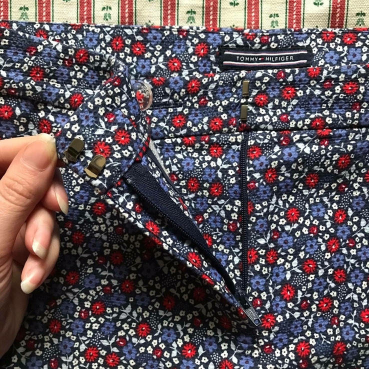 Яркие брюки штаны в цветы Tommy Hilfiger размер 6, фото №5