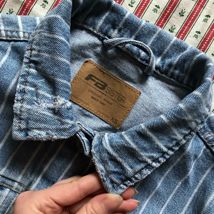 Джинсовка джинс джинсовый пиджак Fb Sister размер XS, фото №3