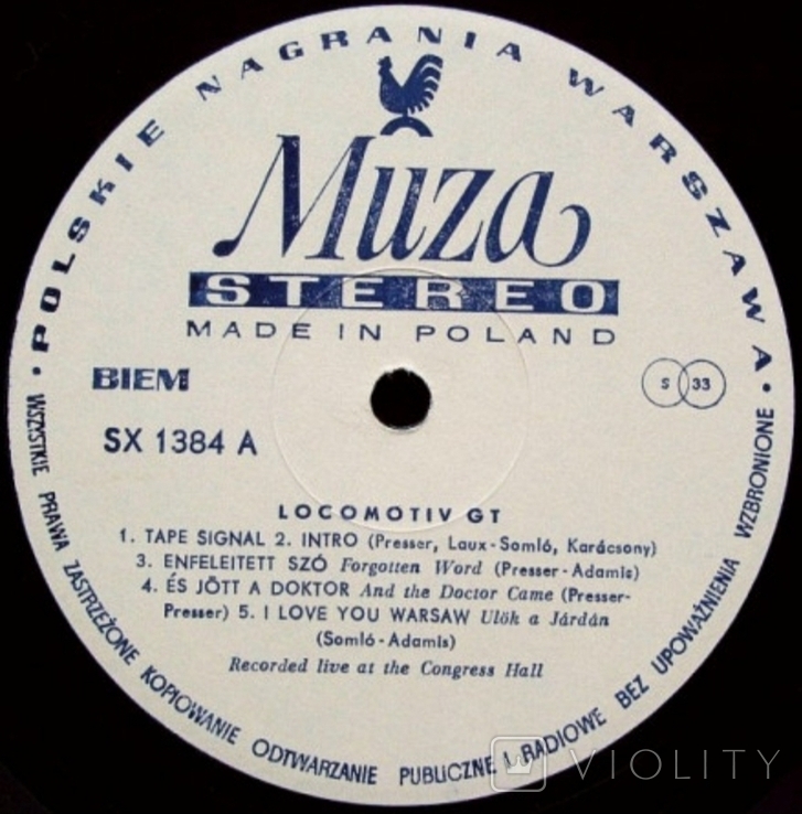 LOCOMOTIV GT IN WARSAW LP レコード e584y160 Locomotiv GT (In Warsaw) 1975. (LP). 12. Vinyl. Пластинка. Poland