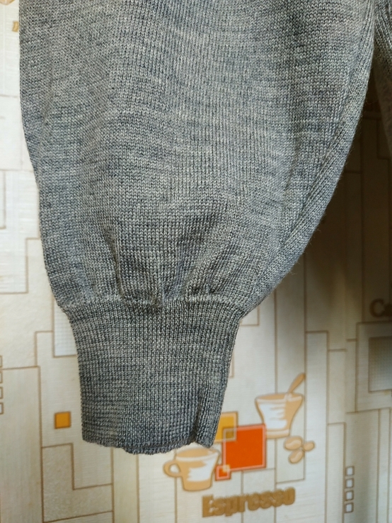 Джемпер. Пуловер без ярлыка шерсть сертификат WOOLMARK р-р прибл. M-L (состояние!), фото №5