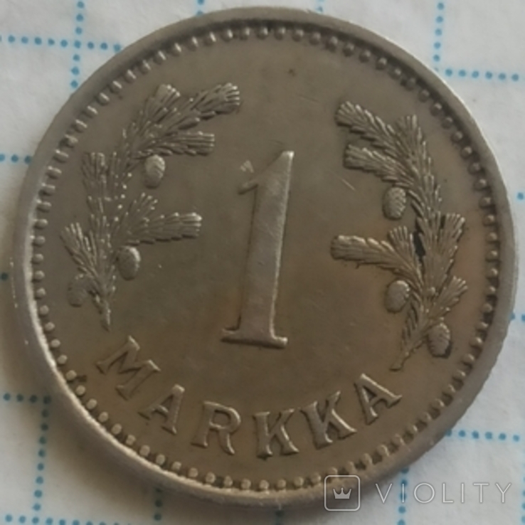 Фінляндія 1 марка1937, фото №2