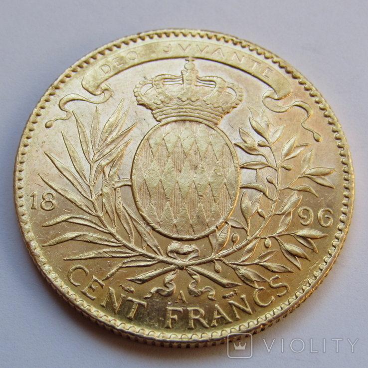 100 франков 1896 г. Монако, фото №5