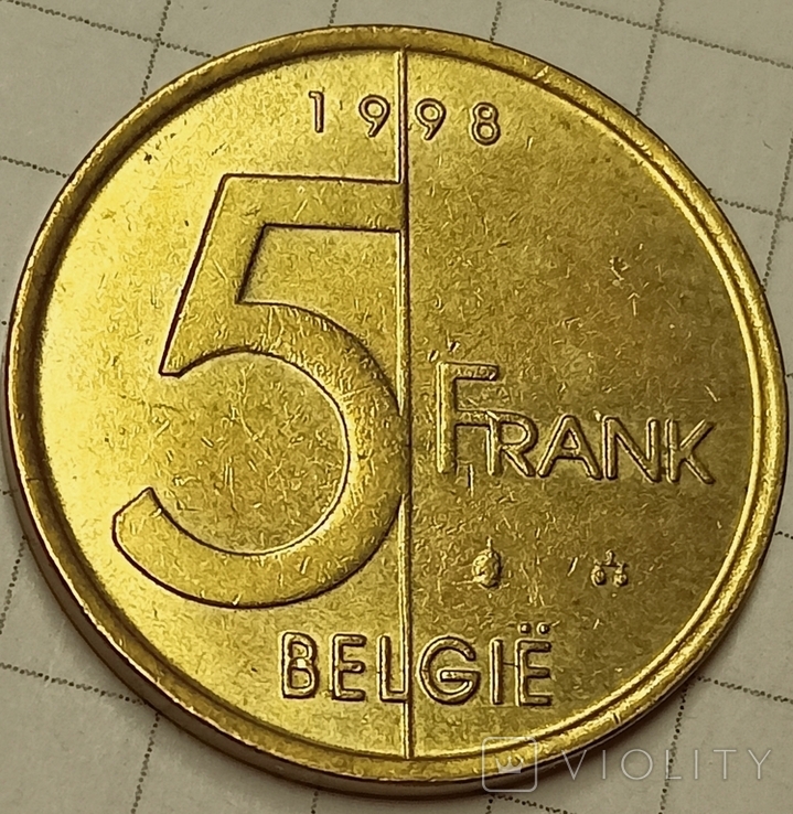 Бельгия 5 франков 1998 BELGIE