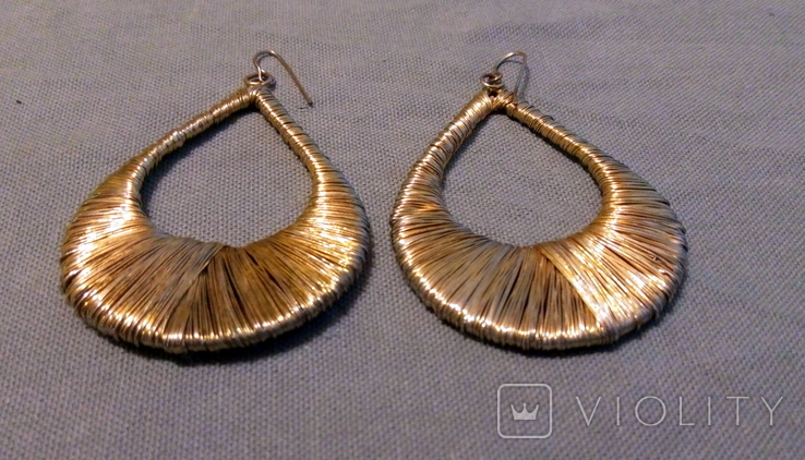 Women's brass earrings? Vintage Germany, photo number 2