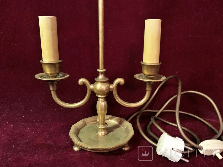 Table bedside lamp candelabra lamp bronze Europe, photo number 4