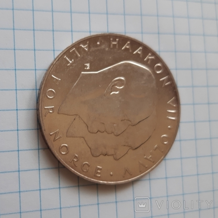 Норвегія, 25 років визволення, срібло, 25 крон, 1970 р., фото №9