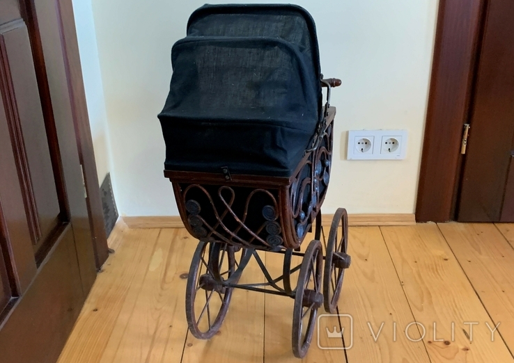 Antique large stroller for antique dolls Germany, photo number 8