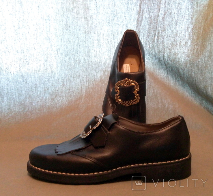 Men's Shoes in Terop Style Genuine Leather Sole Stitched Micropork Germany, photo number 2