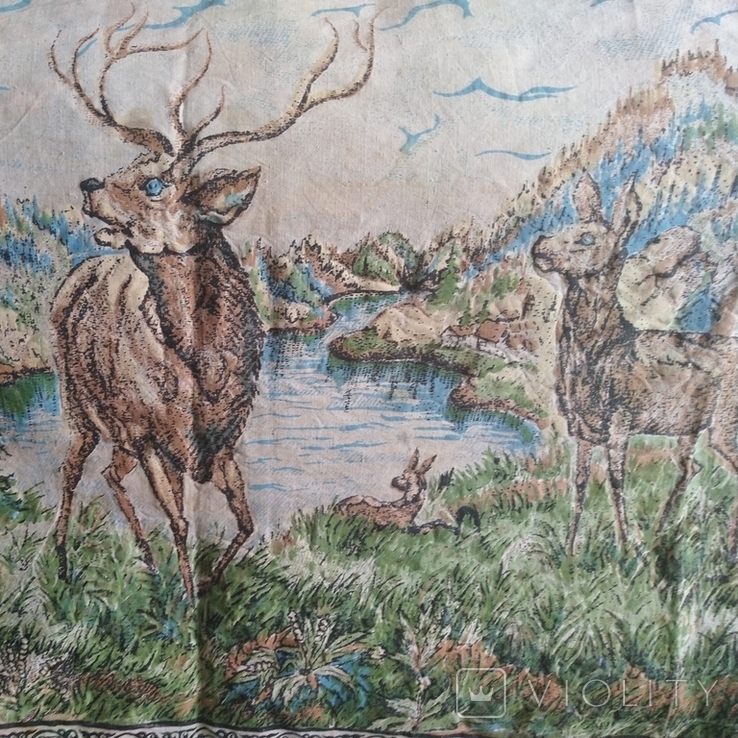 Tapestry nature, deer, falcon., photo number 3