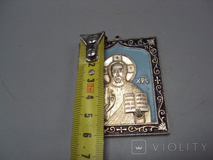 Icon of Jesus Christ pectoral icon Savior save and save size 6.1 x 4.8 cm, photo number 3