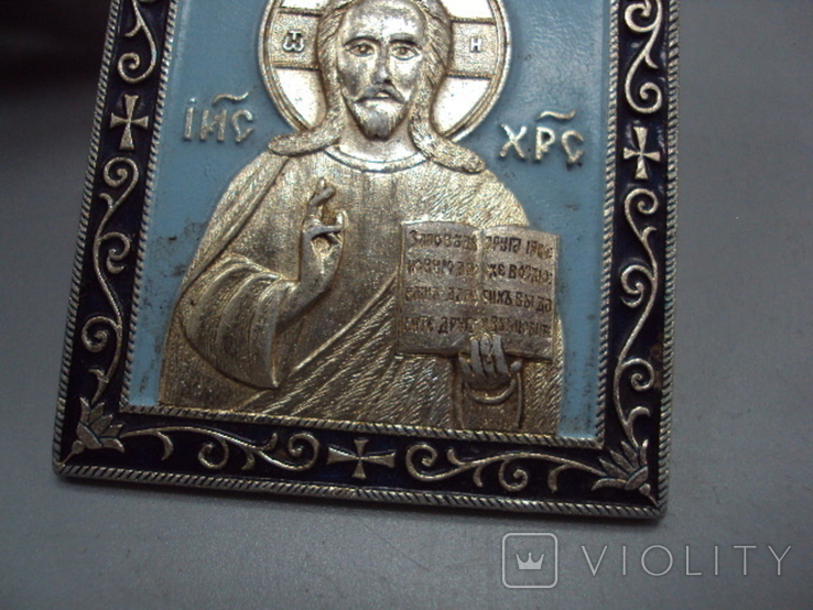 Icon of Jesus Christ pectoral icon Savior save and save size 6.1 x 4.8 cm, photo number 6