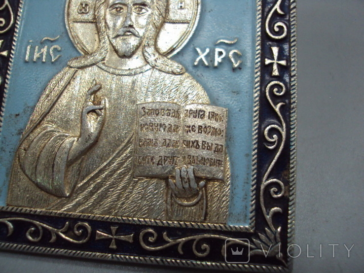 Icon of Jesus Christ pectoral icon Savior save and save size 6.1 x 4.8 cm, photo number 7