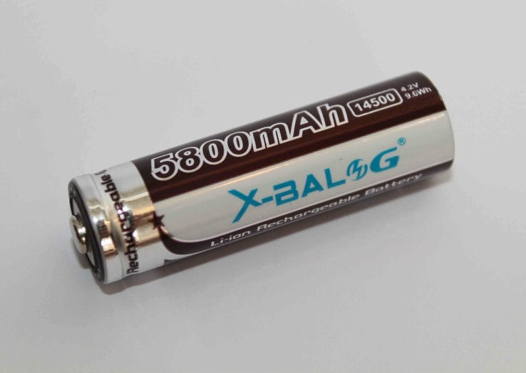 Аккумулятор 14500 X-balog 5800 mAh (1346), фото №3