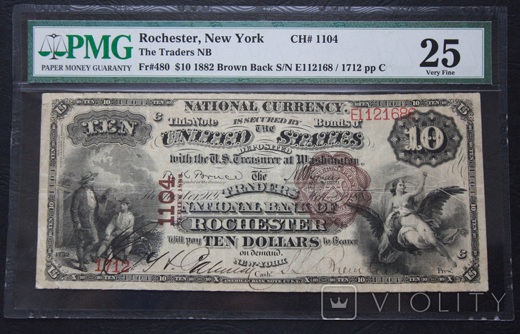  10 долларов 1882 США, фото №2