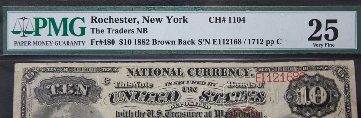  10 долларов 1882 США, фото №4