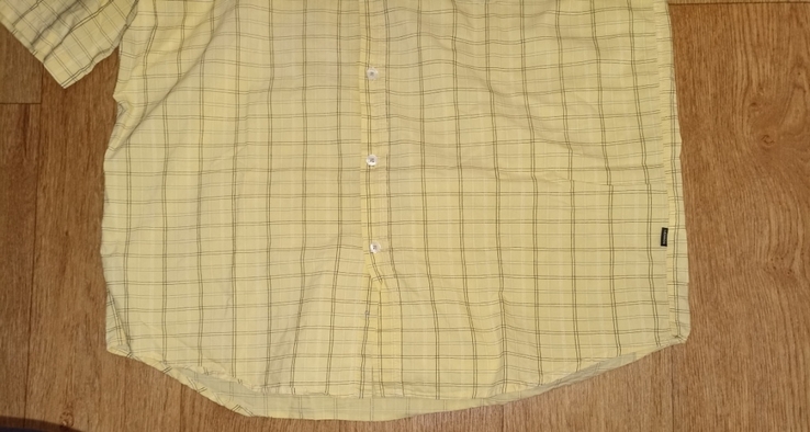 Lerros летняя стильная мужская рубашка в клетку желтая XL, фото №11