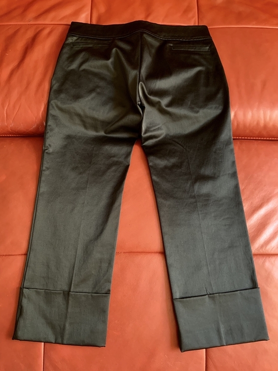 Чёрные атласные брюки Mitika, стрейч, Италия, р.42/S, фото №4