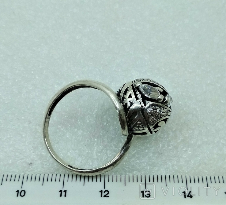 Кольцо Серебро 925 Цирконы, фото №5