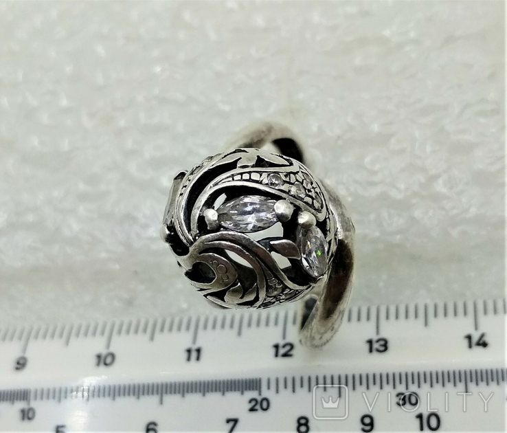 Кольцо Серебро 925 Цирконы, фото №10