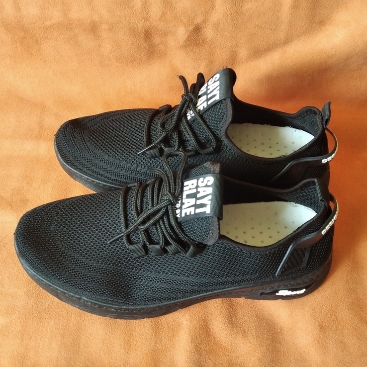 Кроссовки чёрные мужские, размер 40, стелька 26 см., фото №3