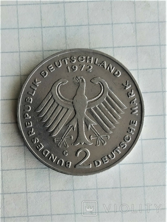 2 марки Германия 1972, photo number 2