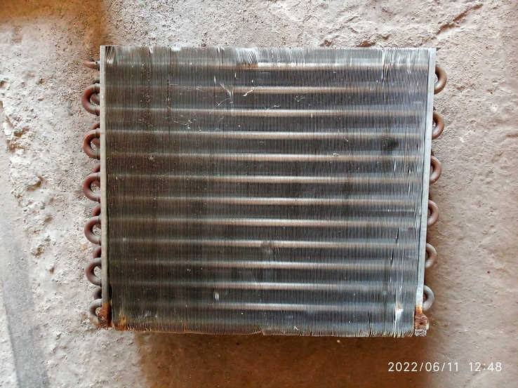 Конденсатор теплообменник радиатор 41х33х8 см медный, фото №7