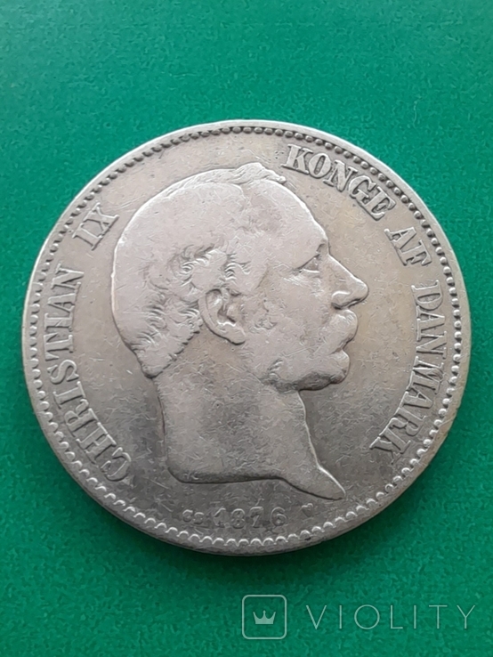 Дания 2 кроны 1876, фото №3