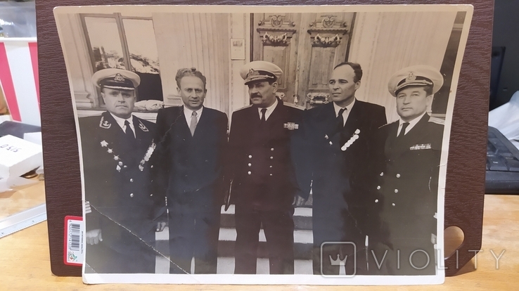 Rear Admiral Vasily Nikolaevich Eroshenko and officers of the leader "Tashkent". The 40s, photo number 2