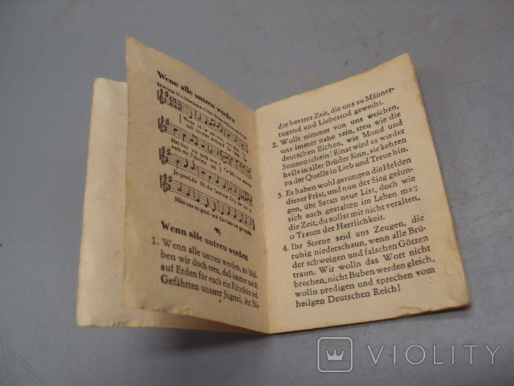 Памятка пропаганда Рейх солдату карманная книжечка прокламация Немецкие праздничные песни, фото №6