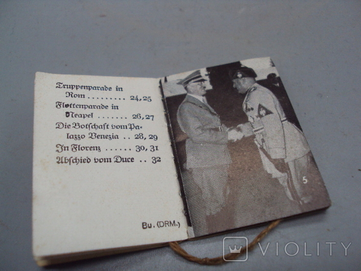 Памятка пропаганда Рейх солдату карманная книжечка прокламация Фюрер и Муссолини 1938 год, фото №5