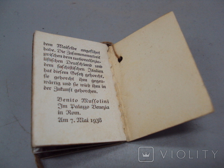 Памятка пропаганда Рейх солдату карманная книжечка прокламация Фюрер и Муссолини 1938 год, фото №8