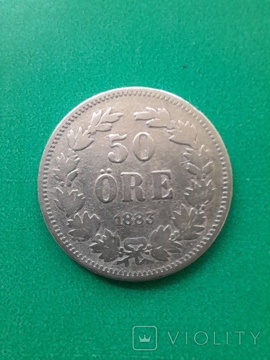 Швеция 50 эре 1883, фото №2