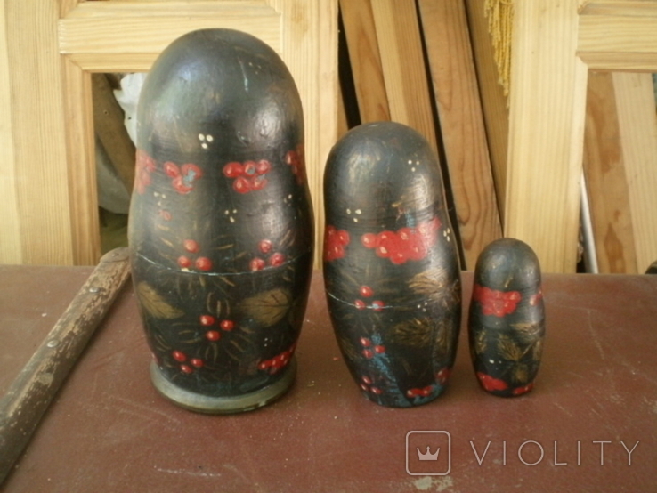 Vintage. Three nesting dolls. USSR, photo number 4