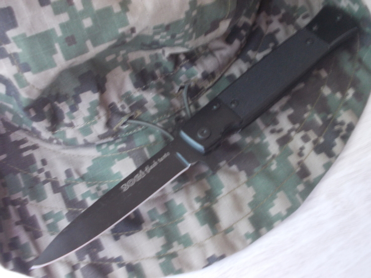 Нож складной полуавтомат SOG Replica , черный, фото №10