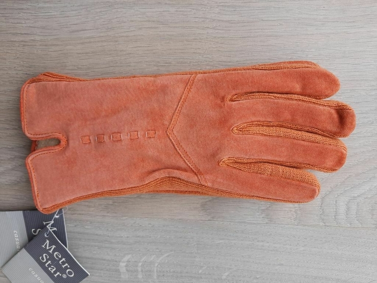Женские демисезонные перчатки (зеленые, оранжевые, розовые), фото №2
