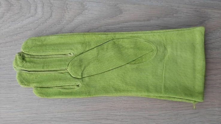 Женские демисезонные перчатки Vicini (голубые, зеленые, терракотовые), фото №6