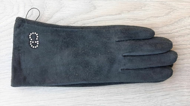 Женские замшевые перчатки (черные, коричневые, бежевые), фото №2