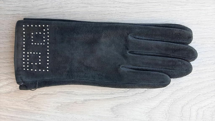Женские замшевые перчатки (черные, коричневые, бежевые), фото №3