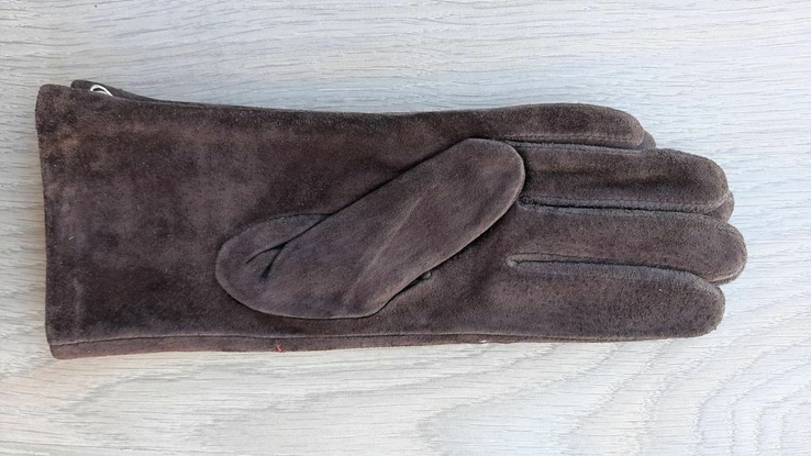 Женские замшевые перчатки (черные, коричневые, бежевые), фото №11
