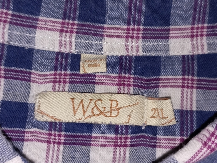 WB хлопок + лен Красивая стильная дышащая мужская рубашка Индия, фото №9