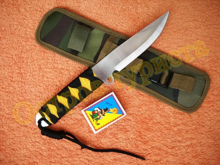 Нож тактический Strider Silver с чехлом 24см, фото №3
