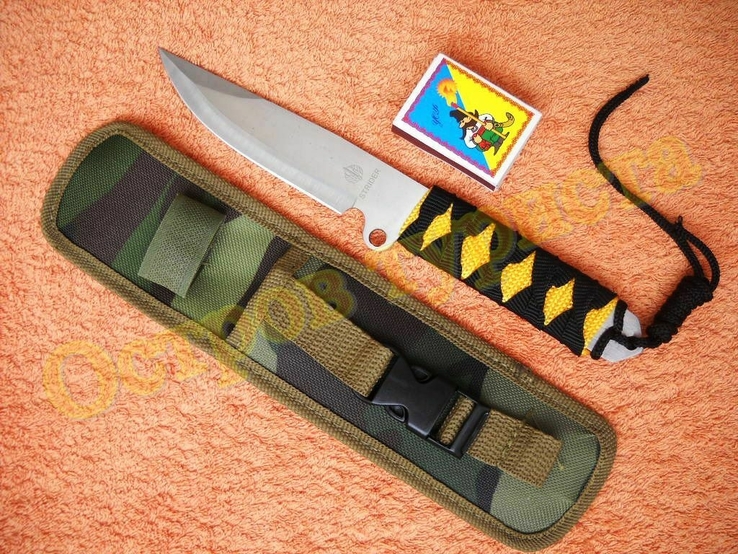 Нож тактический Strider Silver с чехлом 24см, фото №4