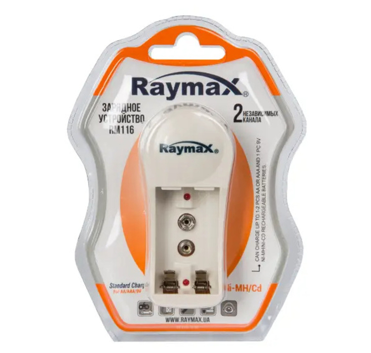 Зарядний пристрій Raymax RM116 для акумуляторів AAA, AA, Крона 9V (1366), фото №2