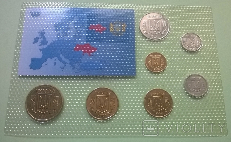 Набір монет України в т.ч.: 50 копійок 2001 рік + 25 копійок, фото №3